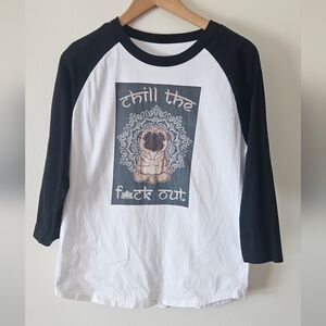 Sport-Tek Black and White Kids Graphic Raglan Tee